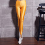 Load image into Gallery viewer, Women Solid Color Pant Leggings Large Shinny Elasticity Casual Trousers For Girl
