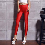 Load image into Gallery viewer, Women Solid Color Pant Leggings Large Shinny Elasticity Casual Trousers For Girl
