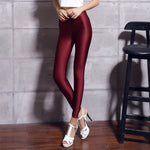 Load image into Gallery viewer, Women Solid Color Pant Leggings Large Shinny Elasticity Casual Trousers For Girl
