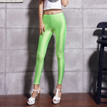 Load image into Gallery viewer, Women Solid Color Pant Leggings Large Shinny Elasticity Casual Trousers For Girl
