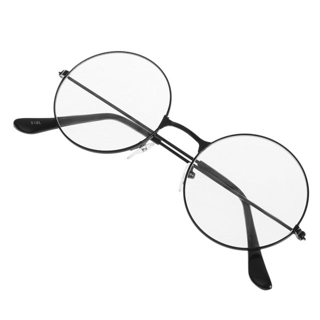 Large Retro Round Reading Glasses Clear Lens Metal Frame Eyewear Optical Spectacles for Men Women Eyeglasses