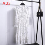 Load image into Gallery viewer, 2020 Autumn Women Dress For Female Long Sleeve Chiffon Shirt Dress A-line Midi Winter Dress White Bow Floral Vestidos Vintage
