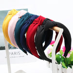 Load image into Gallery viewer, Solid Color Knot Headbands for Women Simple Fabric Girls Hairband Women Hair Accessories Wide Side Hair Band
