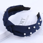 Load image into Gallery viewer, Solid Color Knot Headbands for Women Simple Fabric Girls Hairband Women Hair Accessories Wide Side Hair Band
