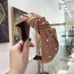 Load image into Gallery viewer, Solid Color Knot Headbands for Women Simple Fabric Girls Hairband Women Hair Accessories Wide Side Hair Band

