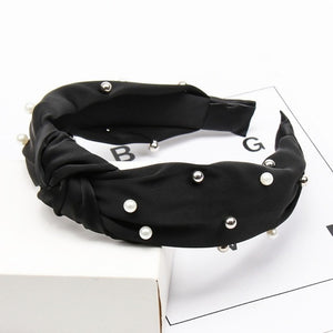Solid Color Knot Headbands for Women Simple Fabric Girls Hairband Women Hair Accessories Wide Side Hair Band