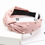 Load image into Gallery viewer, Solid Color Knot Headbands for Women Simple Fabric Girls Hairband Women Hair Accessories Wide Side Hair Band
