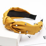 Load image into Gallery viewer, Solid Color Knot Headbands for Women Simple Fabric Girls Hairband Women Hair Accessories Wide Side Hair Band
