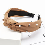 Load image into Gallery viewer, Solid Color Knot Headbands for Women Simple Fabric Girls Hairband Women Hair Accessories Wide Side Hair Band
