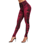 Load image into Gallery viewer, High Waist Imitation Jean Leggings Slim Elastic Seamless Plus Size 3XL Skinny Pencil Pant Female Pocket Workout Running Leggings
