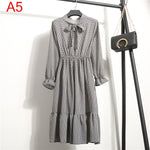 Load image into Gallery viewer, Women Casual Autumn Dress Lady Korean Style Vintage Floral Printed Chiffon Shirt Dress Long Sleeve Bow Midi Summer Dress Vestido
