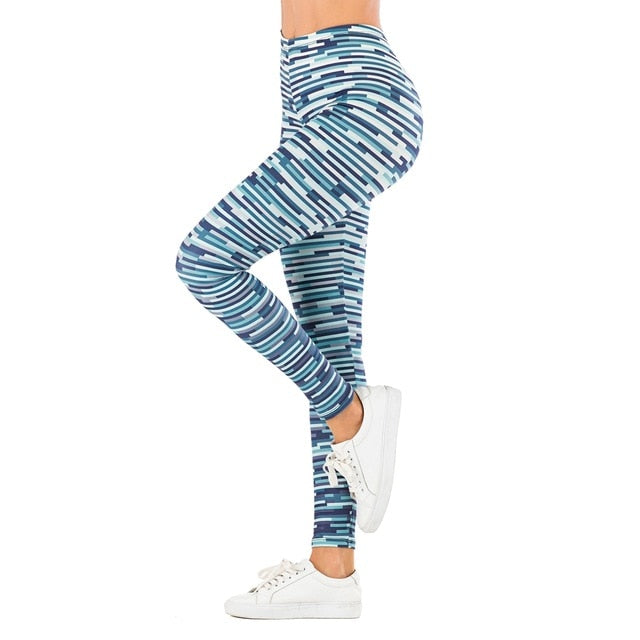 Brand Sexy Women Legging leaf Printing Fitness leggins Fashion Slim legins High Waist Leggings Woman Pants