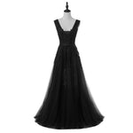 Load image into Gallery viewer, FADISTEE Vestido De Festa Sweet pink Lace V-neck Long Evening Dress Bride Party Sexy Backless beads pearls Prom Dresses lace-up
