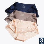 Load image into Gallery viewer, Hot Sale 3pcs/lot Women Lace side Panties Seamless Breathable Hollow Briefs Solid Color Nylon Low Rise Lingerie Sexy Underwear
