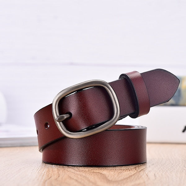 【DWTS】Women's Belt Fashion Women Female Belt Genuine  Leather Belts For Women Female Belt Pin Buckles Fancy Vintage for Jeans