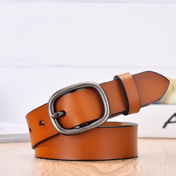 【DWTS】Women's Belt Fashion Women Female Belt Genuine  Leather Belts For Women Female Belt Pin Buckles Fancy Vintage for Jeans