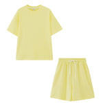 Load image into Gallery viewer, toppies summer tracksuits womens two peices set leisure outfits cotton oversized t-shirts high waist shorts candy color clothing
