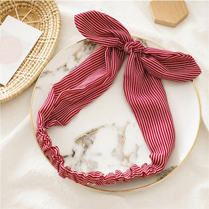 Retro Print Turban Headband Elastic Hairband Hair Accessories For Girls No Slip Stay On Knotted Head Band Hair Band for Women