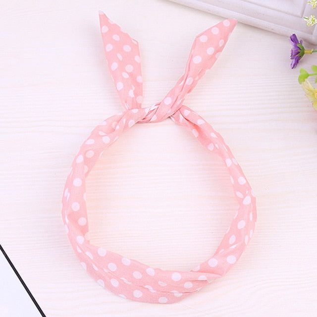 Retro Print Turban Headband Elastic Hairband Hair Accessories For Girls No Slip Stay On Knotted Head Band Hair Band for Women