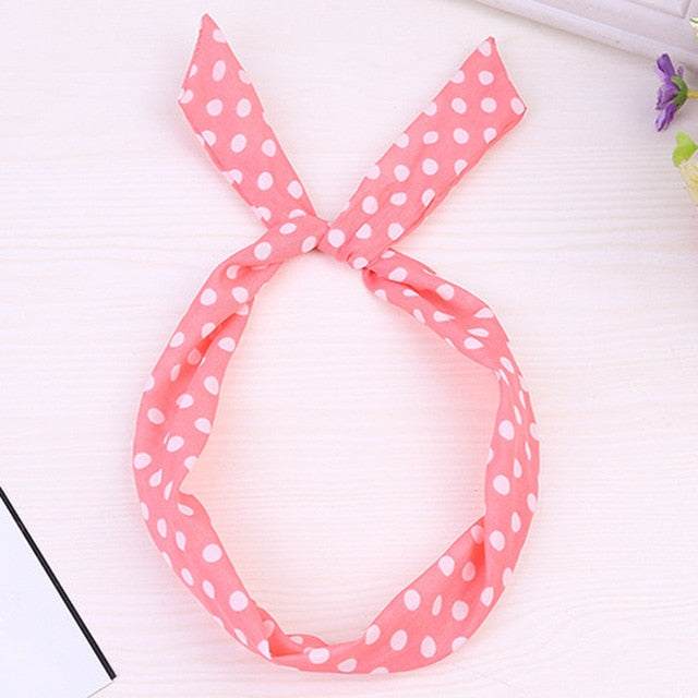 Retro Print Turban Headband Elastic Hairband Hair Accessories For Girls No Slip Stay On Knotted Head Band Hair Band for Women