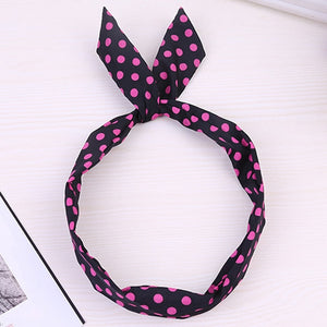 Retro Print Turban Headband Elastic Hairband Hair Accessories For Girls No Slip Stay On Knotted Head Band Hair Band for Women