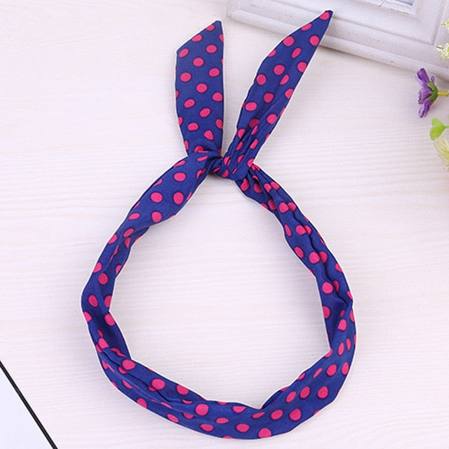 Retro Print Turban Headband Elastic Hairband Hair Accessories For Girls No Slip Stay On Knotted Head Band Hair Band for Women