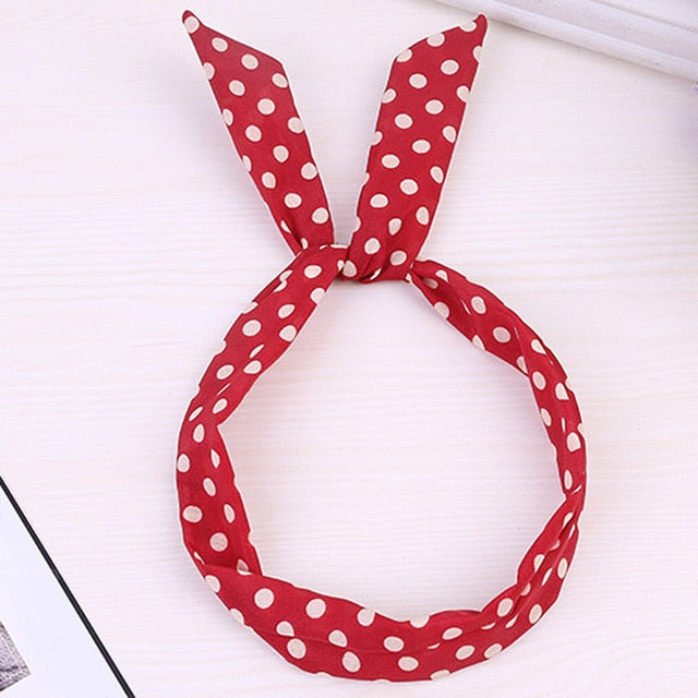 Retro Print Turban Headband Elastic Hairband Hair Accessories For Girls No Slip Stay On Knotted Head Band Hair Band for Women