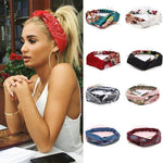 Load image into Gallery viewer, Women Chiffon Silk Headband New Bohemian Cross Elastic Hair Band For Ladies Headband Hair Accessories Sports Wash Headwear
