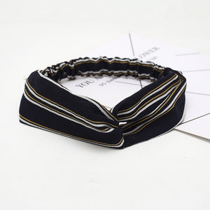 Women Chiffon Silk Headband New Bohemian Cross Elastic Hair Band For Ladies Headband Hair Accessories Sports Wash Headwear