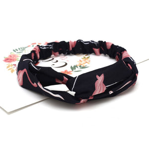 Women Chiffon Silk Headband New Bohemian Cross Elastic Hair Band For Ladies Headband Hair Accessories Sports Wash Headwear