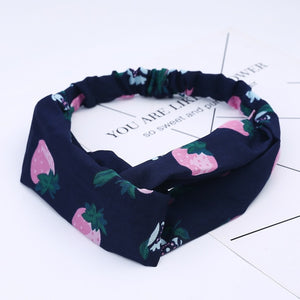 Women Chiffon Silk Headband New Bohemian Cross Elastic Hair Band For Ladies Headband Hair Accessories Sports Wash Headwear