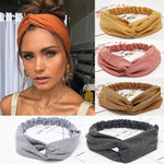Load image into Gallery viewer, Women Headband Cross Top Knot Elastic Hair Bands Soft Solid Color Girls Hairband Hair Accessories Twisted Knotted Headwrap
