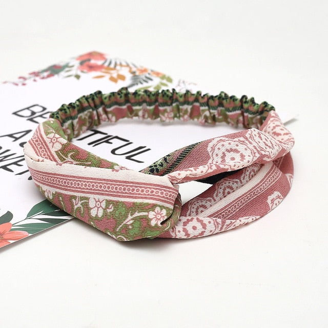 Women Headband Cross Top Knot Elastic Hair Bands Soft Solid Color Girls Hairband Hair Accessories Twisted Knotted Headwrap