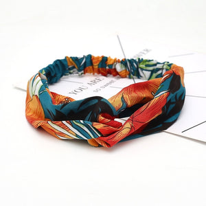 Women Headband Cross Top Knot Elastic Hair Bands Soft Solid Color Girls Hairband Hair Accessories Twisted Knotted Headwrap