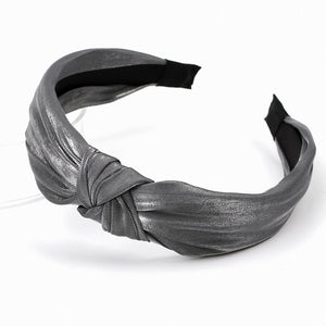Solid Color Knot Headbands for Women Simple Fabric Girls Hairband Women Hair Accessories Wide Side Hair Band