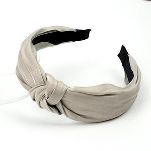 Solid Color Knot Headbands for Women Simple Fabric Girls Hairband Women Hair Accessories Wide Side Hair Band